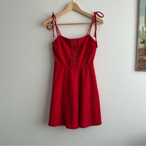 Speechless Dresses & Skirts - Speechless Red Mini Dress with Button Detail